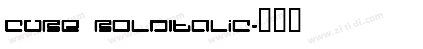 Cube BoldItalic字体转换